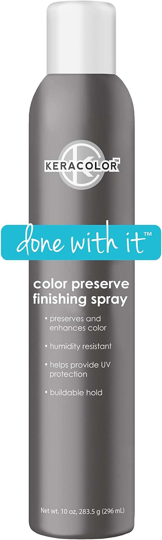 Keracolor Color Preserving Finishing Hair Spray, Keratin Infused UV Protection, Color Enhancement, Buildable Hold, 10 Fl Oz - Image 1