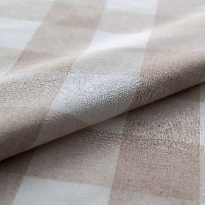 NATUS WEAVER Curtain Swags for Widnows 1 Panel Classic Buffalo Check Swag Country Farmhouse Kitchen Window Curtain - Beige & White, W 54" x L 36" with a 16" Center Drop - Image 5