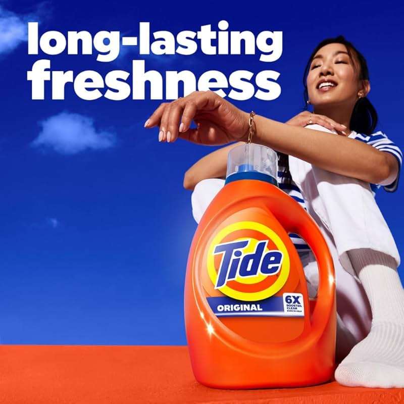Tide Laundry Detergent Liquid, Original Scent, 64 Loads, 80 FL OZ, Works on 100% of Common Stains, Laundry Soap, Liquid Laundry Detergent - Image 13
