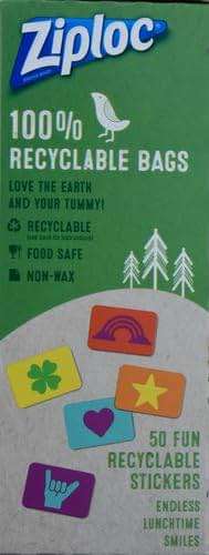 Ziploc Paper Sandwich and Snack Bags, Recyclable & Sealable with Fun Designs, 50 Bags Total - Image 12