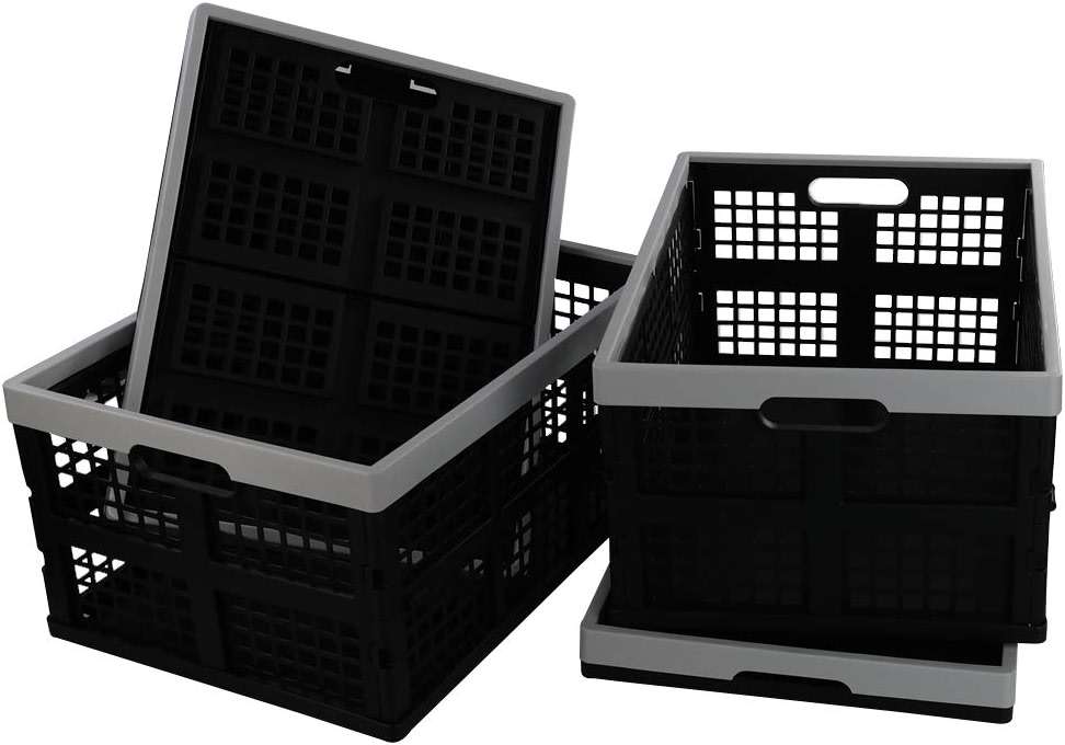 Doryh 34-Liter Collapsible Storage Crates/Stackable Storage Container Basket, Set of 4 - Image 1
