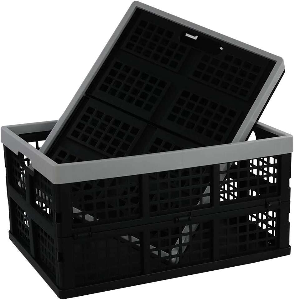 Doryh 34-Liter Collapsible Storage Crates/Stackable Storage Container Basket, Set of 4 - Image 6