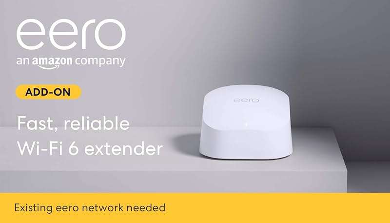 Amazon eero 6 mesh wifi add-on extender - Add up to 1,500 sq. ft. of Wi-Fi 6 coverage. Required eero mesh wifi system not included - Image 8