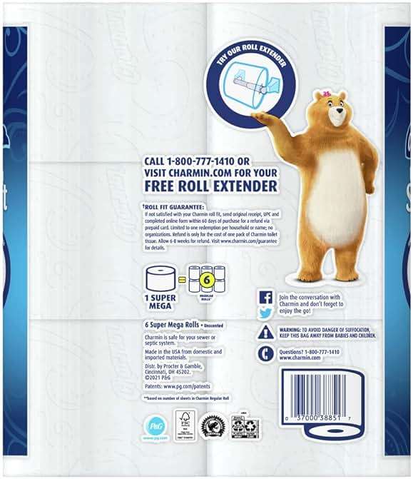 Charmin Ultra Soft Toilet Paper, 6 Super Mega Rolls = 36 Regular Rolls - Image 2