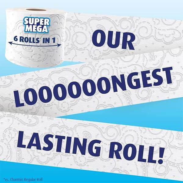 Charmin Ultra Soft Toilet Paper, 6 Super Mega Rolls = 36 Regular Rolls - Image 3