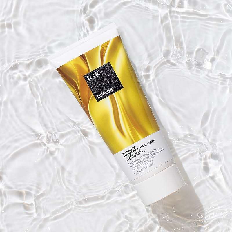 IGK OFFLINE 3-Minute Hydration Hair Mask – Deep Conditioning Treatment for Dry & Damaged Hair – Vegan & Cruelty-Free - Image 3