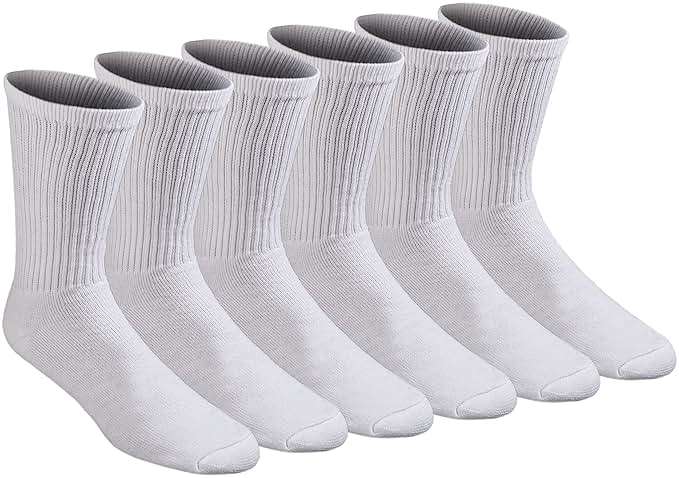 Dickies Men's All Purpose Cushion Crew Socks, Available in M-XL (6, 12 Pairs) - Image 1