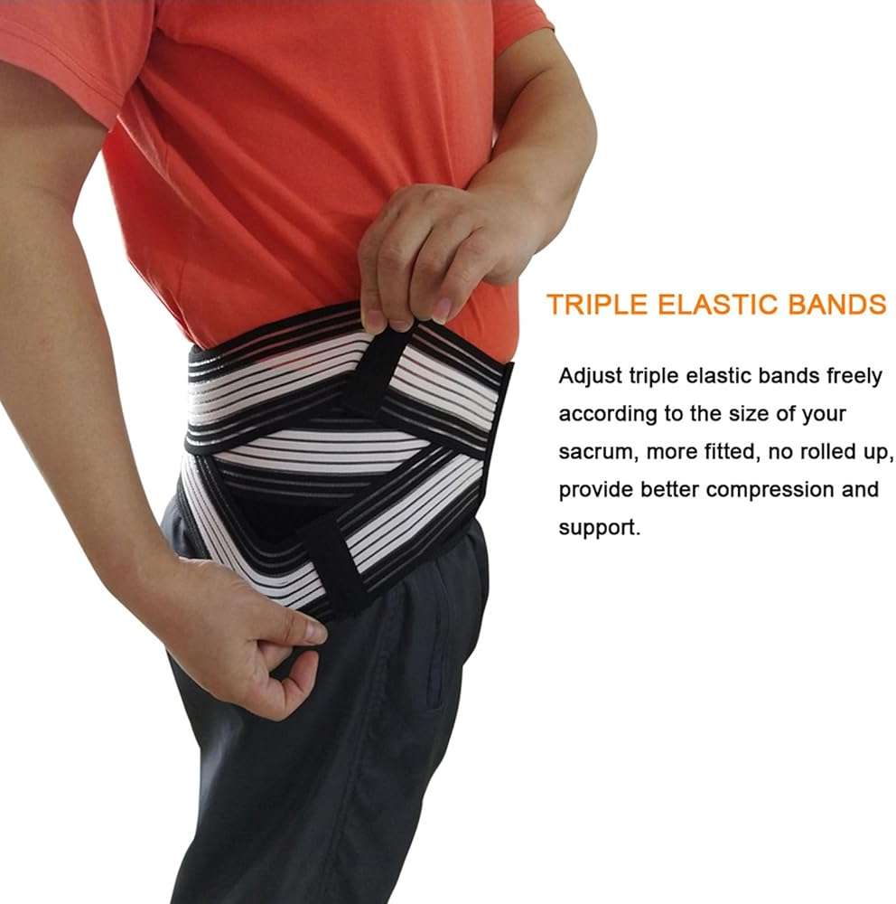 Paskyee Sciatica Belt, Sacroiliac Hip Band for Men Women - Sciatic, Lower Back, Si Joint, Pelvic pain Relief Regular - Image 3