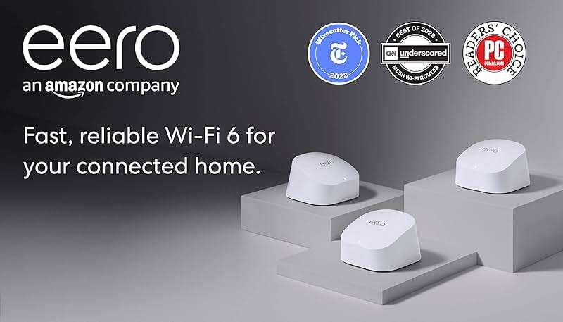 Amazon eero 6 mesh wifi system - Supports internet plans up to 500 Mbps, Coverage up to 4,500 sq. ft., Connect 75+ devices, 3-pack (1 router + 2 extenders) - Image 9