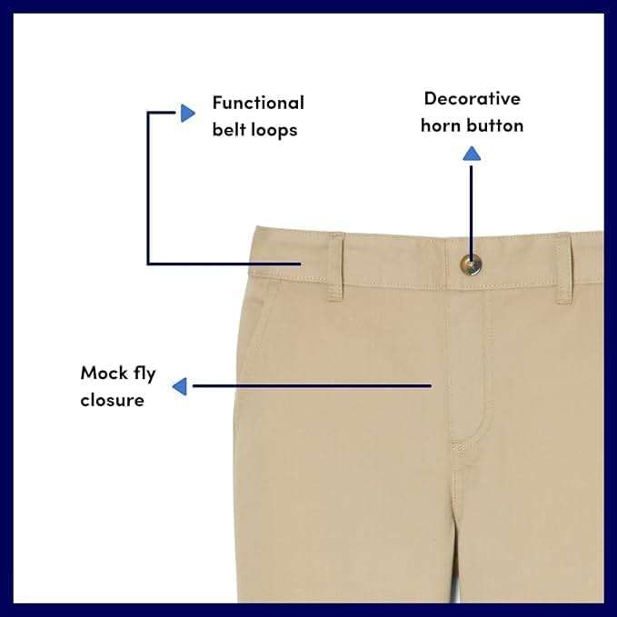 French Toast Girls' Pull-On Straight Fit Stretch Twill Pant - Image 4