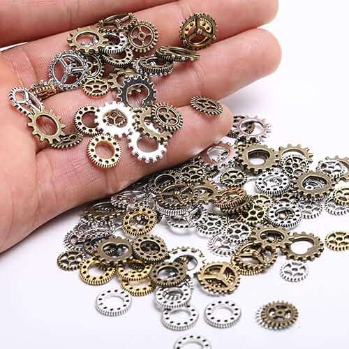 DAHI Antique Steampunk Gear,Mix Steampunk Wheel Alloy Gear Pendants Charms for Crafting Jewelry Making - Image 5