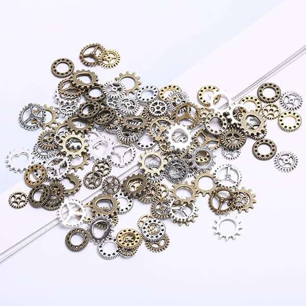 DAHI Antique Steampunk Gear,Mix Steampunk Wheel Alloy Gear Pendants Charms for Crafting Jewelry Making - Image 7
