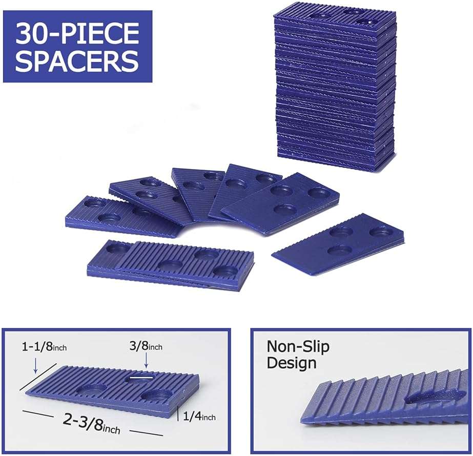 WORKPRO Laminate Wood Flooring Installation Kit with Reinforced Double-Faced Mallet, Heavy Duty Pull Bar, Tapping Block and 30-Piece Spacers Included,Multicolor - Image 5