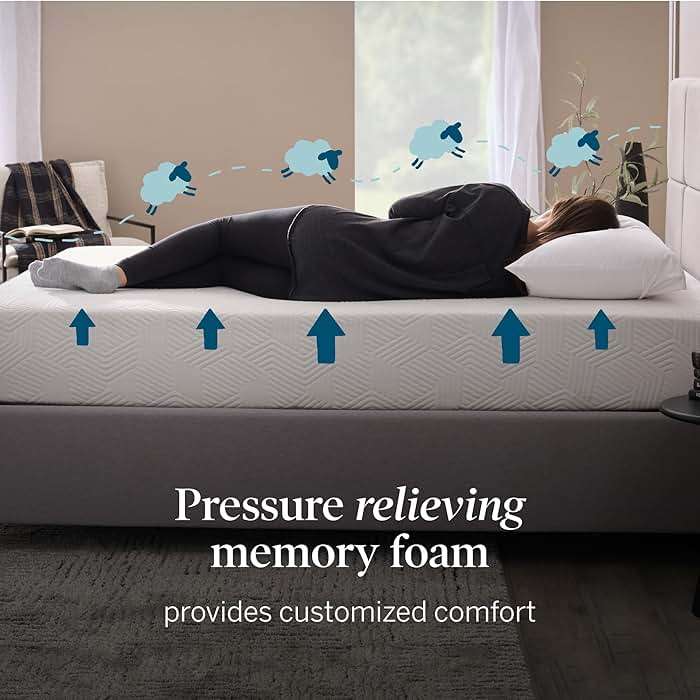 Lucid® 10" Firm Gel Memory Foam Mattress – Bamboo Charcoal & Cooling Gel – Fiberglass Free – Bed in a Box – CertiPUR-US® Certified – Twin XL Size - Image 3