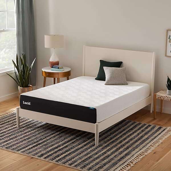 Lucid® 10" Firm Gel Memory Foam Mattress – Bamboo Charcoal & Cooling Gel – Fiberglass Free – Bed in a Box – CertiPUR-US® Certified – Twin XL Size - Image 8