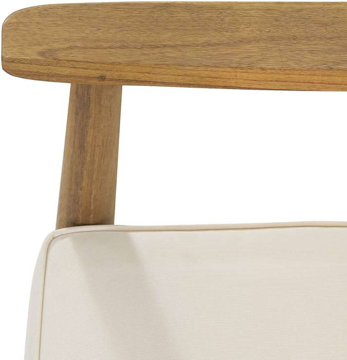 Christopher Knight Home Felix Outdoor Acacia Wood Club Chair (Set of 2), Teak Finish, Beige - Image 7