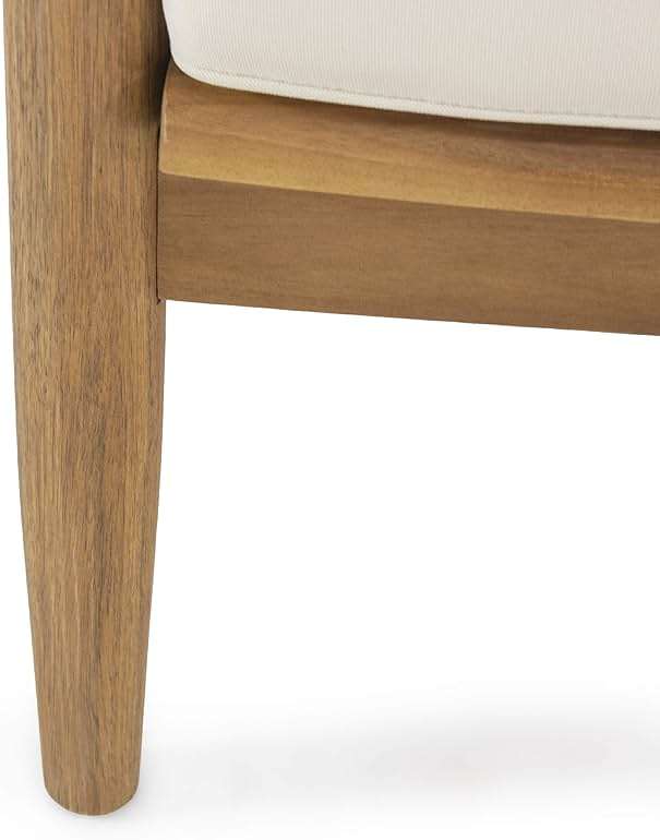 Christopher Knight Home Felix Outdoor Acacia Wood Club Chair (Set of 2), Teak Finish, Beige - Image 8