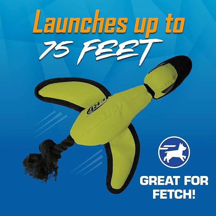 Nerf Dog Trackshot Launching Duck Dog Toy, 16.5 Dog Fetch Toy for Medium and Large Breeds, Green - Image 3