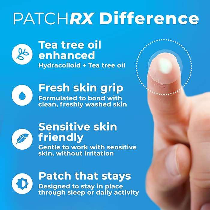 PatchRx Pimple Patches for Face (120 Patches), Hydrocolloid Acne Patches with Tea Tree Oil, Pimple Patch Pimple Stickers - Hydrocolloid Patch Acne Dots - Acne Pimple Patches For Face - Zit Patches - Image 2