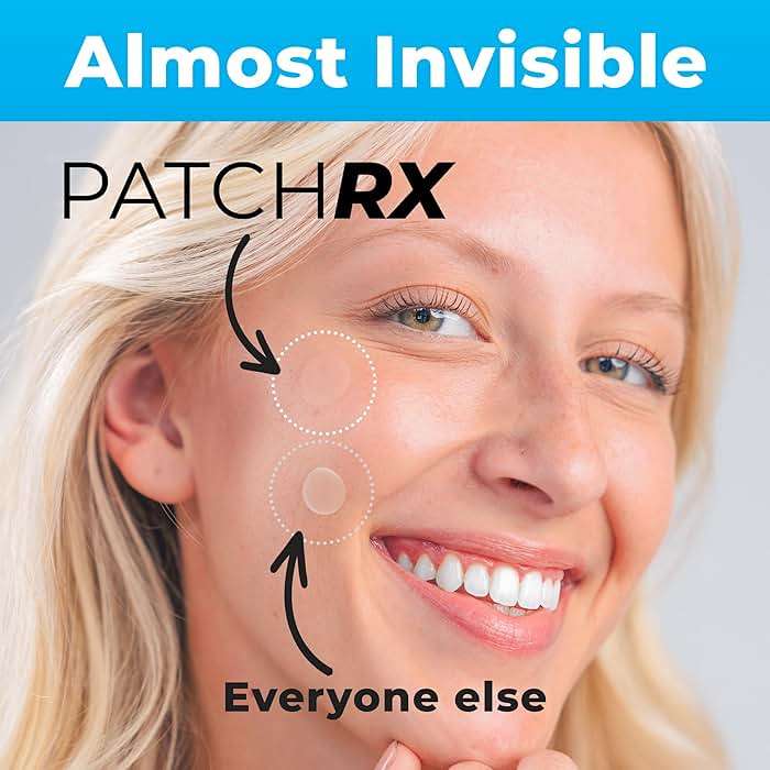 PatchRx Pimple Patches for Face (120 Patches), Hydrocolloid Acne Patches with Tea Tree Oil, Pimple Patch Pimple Stickers - Hydrocolloid Patch Acne Dots - Acne Pimple Patches For Face - Zit Patches - Image 8