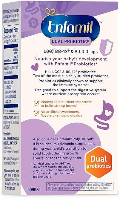 Enfamil Prenatals & Baby Vitamins Dual Probiotics Drops, Supports Baby's Immune & Digestive Health*, 8.7mL Bottle​ - Image 7