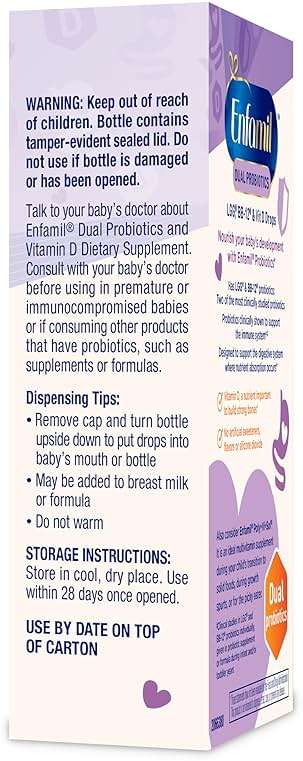 Enfamil Prenatals & Baby Vitamins Dual Probiotics Drops, Supports Baby's Immune & Digestive Health*, 8.7mL Bottle​ - Image 8