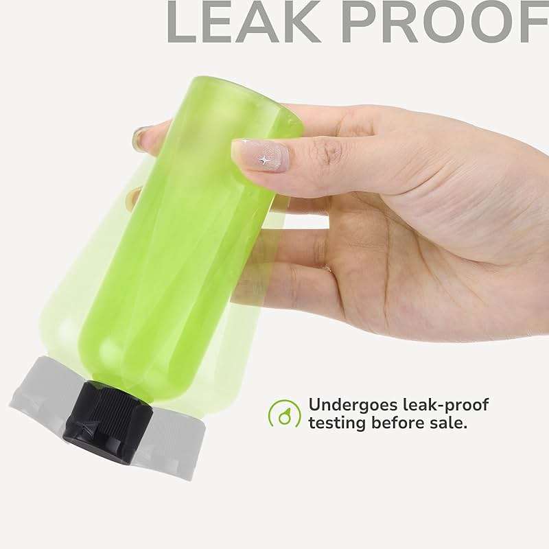 LISAPACK 3.4 oz Travel Bottles for Toiletries, Plastic Travel Size Containers for Shampoo Conditioner TSA Approved, Empty Small Squeeze for Lotion, Leak Proof Mini Liquid Tube for Refillable Clear - Image 3