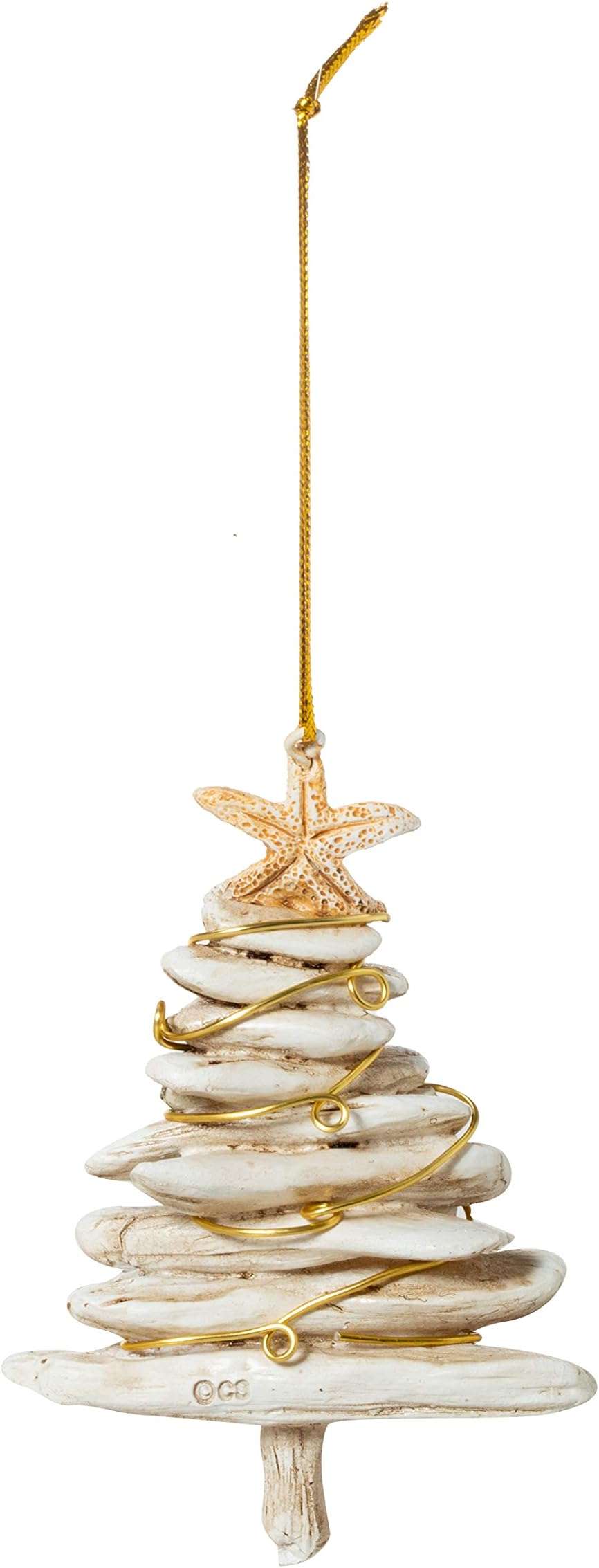 Cape Shore Driftwood and Sea Glass Christmas Tree Holiday Ornament - Image 4