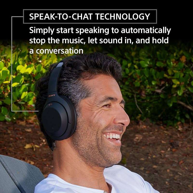 Sony WH-1000XM4 Wireless Premium Noise Canceling Overhead Headphones with Mic for Phone-Call and Alexa Voice Control, Black WH1000XM4 - Image 7