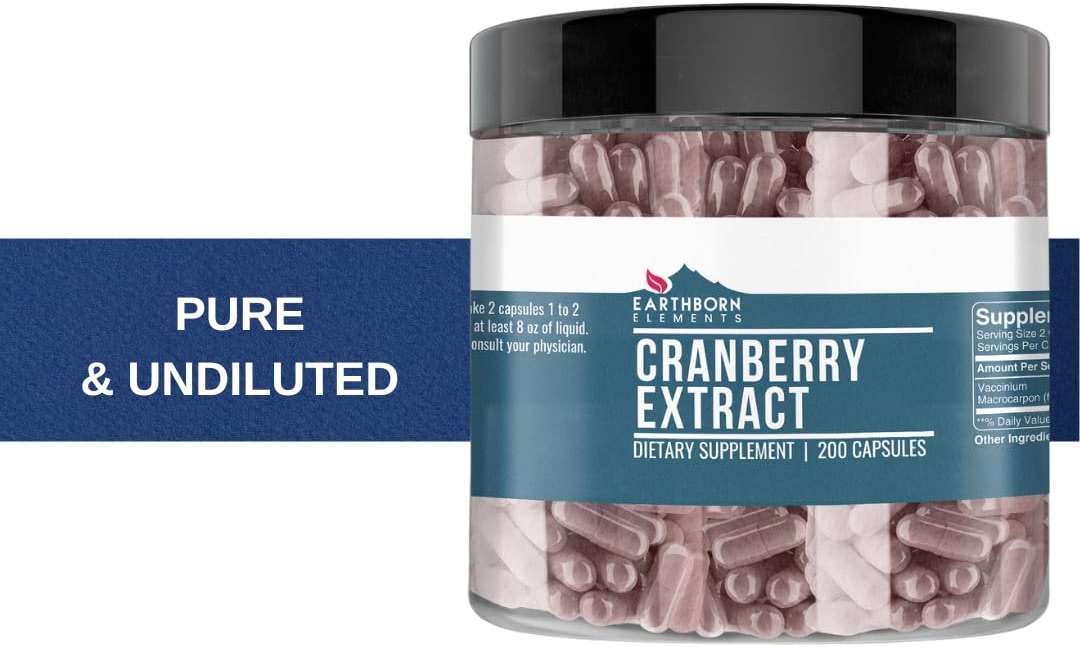Earthborn Elements Cranberry Extract 200 Capsules, Pure & Undiluted, No Additives - Image 5