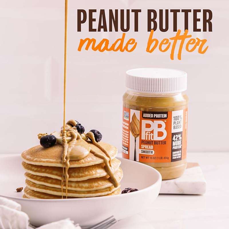 PBfit Peanut Butter Spread, 10g Plant Based Protein per Serving, Keto and Vegan Nut Butter, No Palm Oil, No Artificial Sweeteners or Preservatives, 16 oz - Image 3