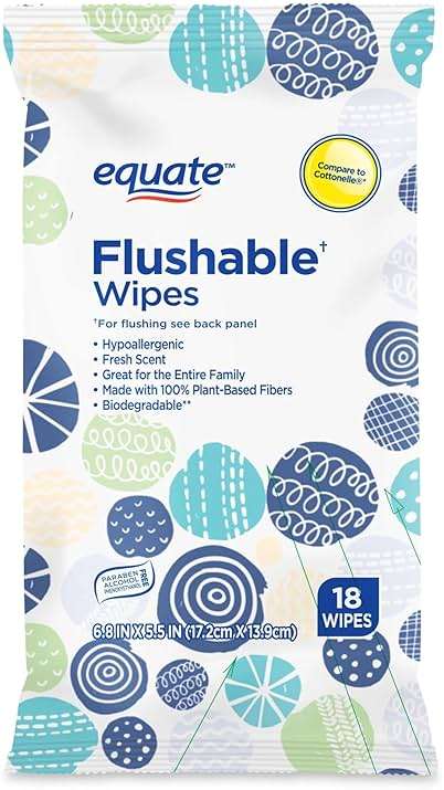 Equate Fresh Scent Flushable Wipes 18 ct "3-PACK" - Image 2