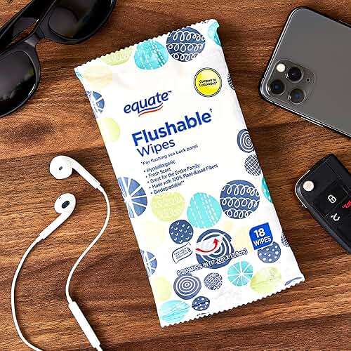 Equate Fresh Scent Flushable Wipes 18 ct "3-PACK" - Image 4