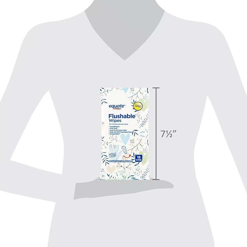 Equate Fresh Scent Flushable Wipes 18 ct "3-PACK" - Image 7