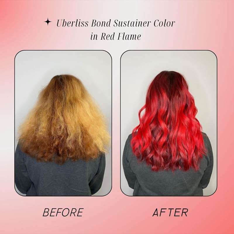 Bond Sustainer Color (Red Flame)- 3.7 ounce - Color Depositing Conditioner - Semi Permanent Direct Dye - Rebuild Broken Bonds - For Healthy Hair - Image 2