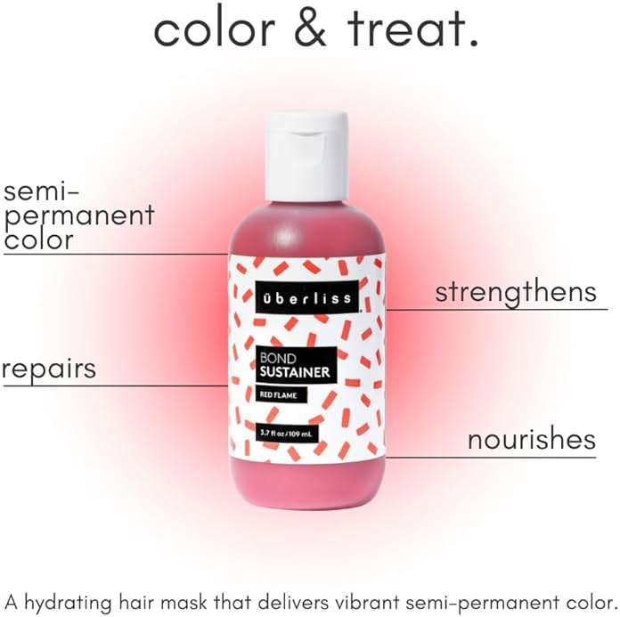 Bond Sustainer Color (Red Flame)- 3.7 ounce - Color Depositing Conditioner - Semi Permanent Direct Dye - Rebuild Broken Bonds - For Healthy Hair - Image 3