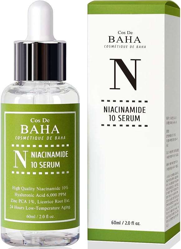 Cos De BAHA Niacinamide 10% Serum 2 Fl Oz – Zinc PCA, Hyaluronic Acid & Aloe for Balancing, Pore-Refining & Uneven Tone (60 ml) - Image 1