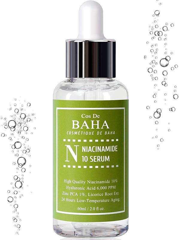 Cos De BAHA Niacinamide 10% Serum 2 Fl Oz – Zinc PCA, Hyaluronic Acid & Aloe for Balancing, Pore-Refining & Uneven Tone (60 ml) - Image 7