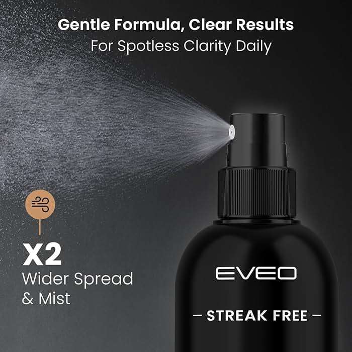 EVEO Glasses Cleaner Spray - Eyeglass Cleaner Lens Cleaner No Streaks Technology & Microfiber Cleaning Cloth - Glasses Cleaning Kit, Eye Glass Cleaners Spray - Screen & Eye Glasses Kit - 2 Pack - Image 3