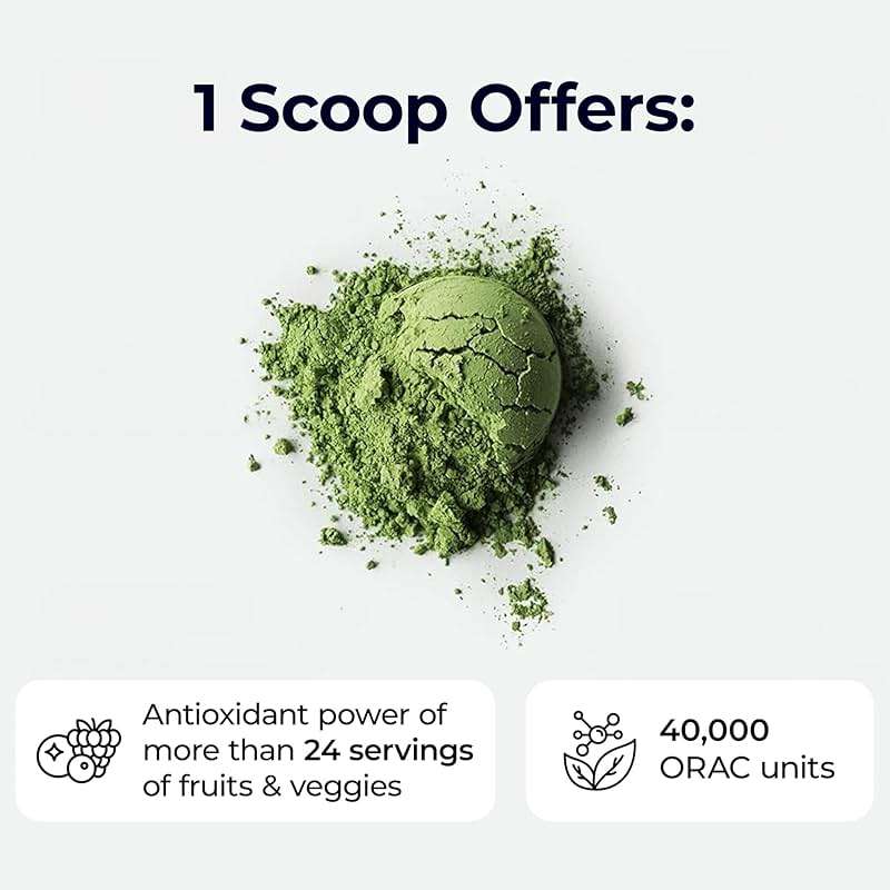 Paradise Herbs, ORAC Energy Greens Powder, Antioxidant Power of 24 Servings of Fruits & Vegetables in 1 Scoop, 120 Servings - Image 5