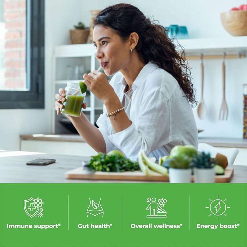 Paradise Herbs, ORAC Energy Greens Powder, Antioxidant Power of 24 Servings of Fruits & Vegetables in 1 Scoop, 120 Servings - Image 8
