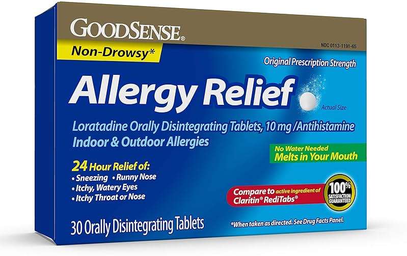GoodSense Loratadine Orally Disintegrating Tablets, 10 mg, 24 Hour Allergy Tablets, 30 Count - Image 1