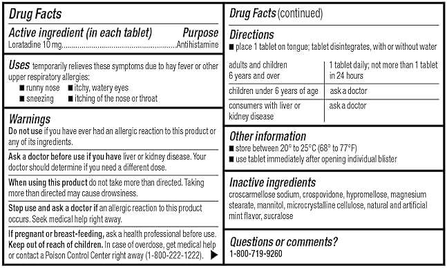 GoodSense Loratadine Orally Disintegrating Tablets, 10 mg, 24 Hour Allergy Tablets, 30 Count - Image 4
