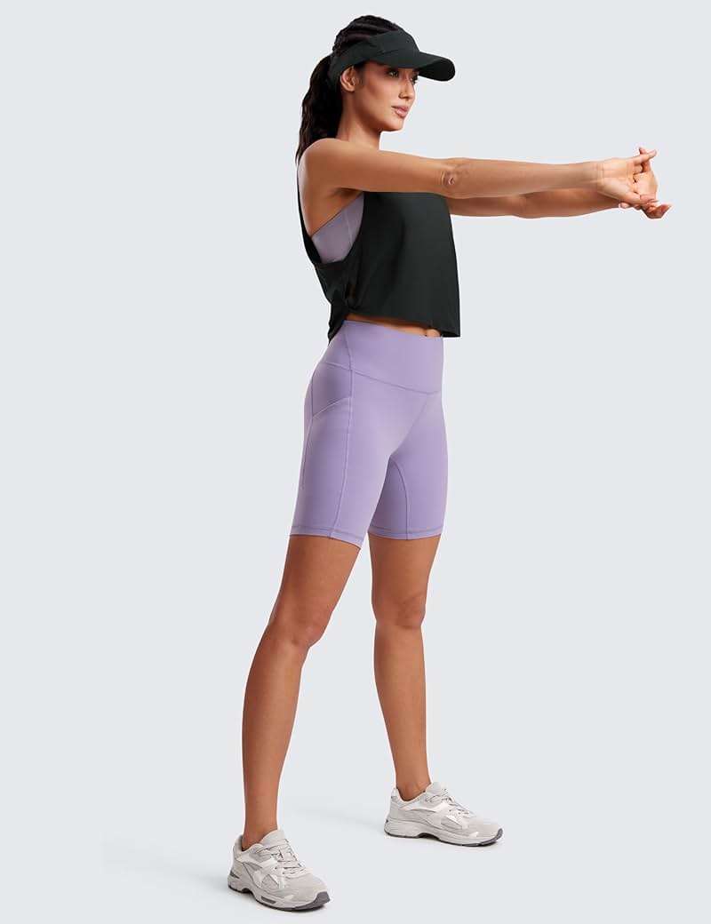 CRZ YOGA Pima Cotton Large Armhole Tank Tops for Women - Workout Sport Athletic Yoga Running Gym Loose Crop Sleeveless Shirts - Image 4