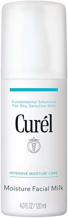 Curel Japanese Skin Care Moisture Facial Milk Moisturizer, Daily Face Lotion for Dry Sensitive Skin, pH Balanced, Unscented Advanced Ceramide Care Face Cream without Drying Alcohols, 4 Oz - Image 1