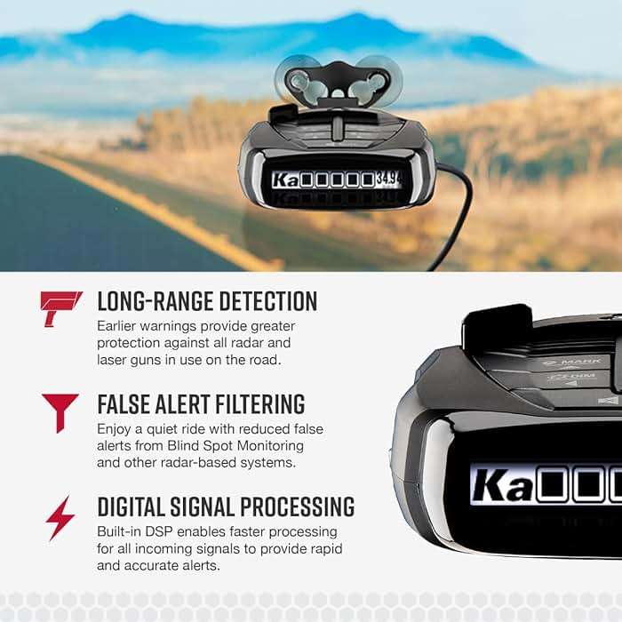 Cobra RAD 480i Laser Radar Detector – Long Range Detection, Bluetooth, Apple CarPlay and Android Auto Compatible, LaserEye Front and Rear Detection, Digital Signal Processing, Black - Image 3