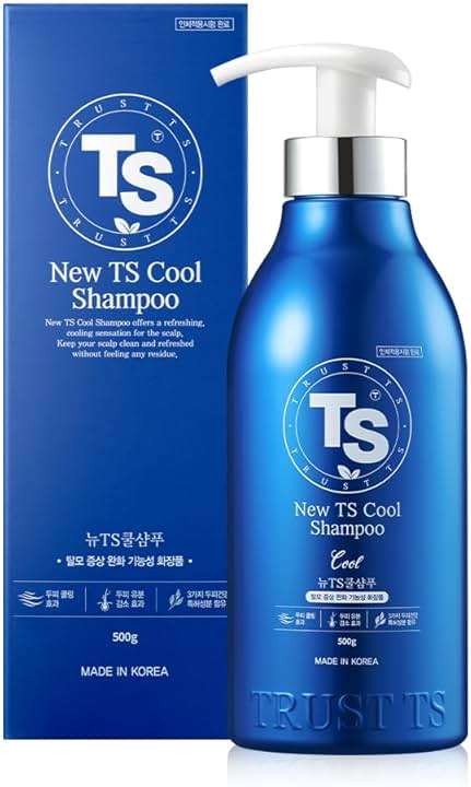 TS New TS Cool Shampoo | Cooling Korean Shampoo with Mint & Tea Tree Oil | Hair Loss Care with Dexpanthenol, Salicylic Acid | Suitable for Oily Scalp (17.6 Fl Oz) - Image 1