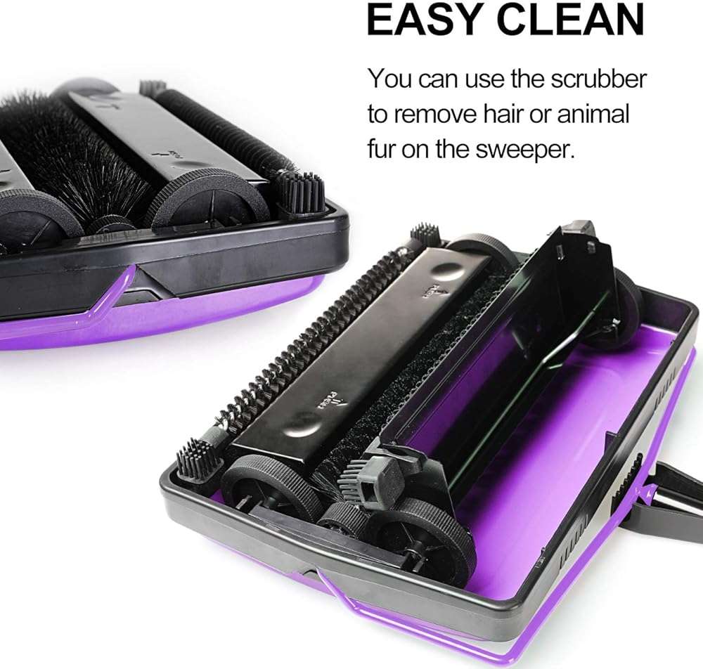 Yocada Carpet Sweeper Cleaner for Home Office Low&Undercoat Carpets Rugs Pet Hair Dust Scraps Paper Small Rubbish Cleaning with a Brush - Image 5