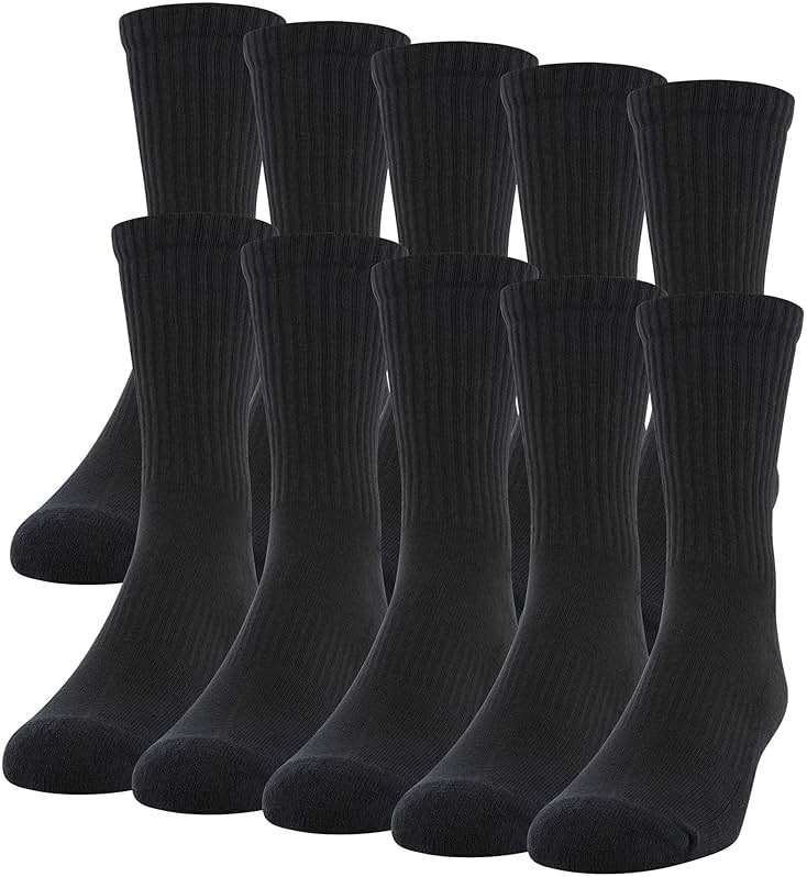 Gildan Men's Active Cotton Crew Socks (10-Pack) - Image 1