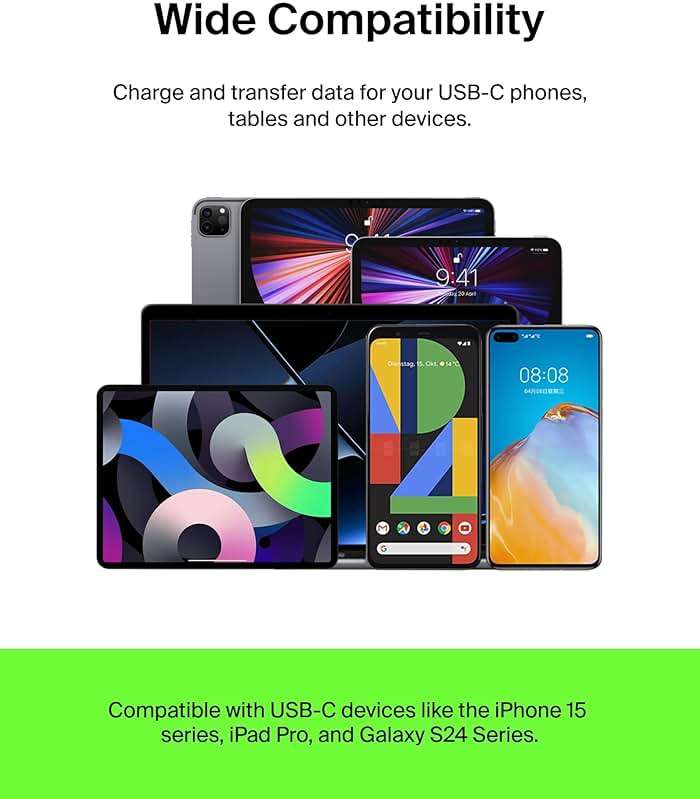 Belkin USB A to USB C Cable, 6.6ft, 15W - Type C Charger, iPhone Charger Cord for iPhone 16 & 15, Galaxy S25, Pixel 9, iPad Pro, Airpods Pro, Switch, CarPlay & More - Black - Image 5